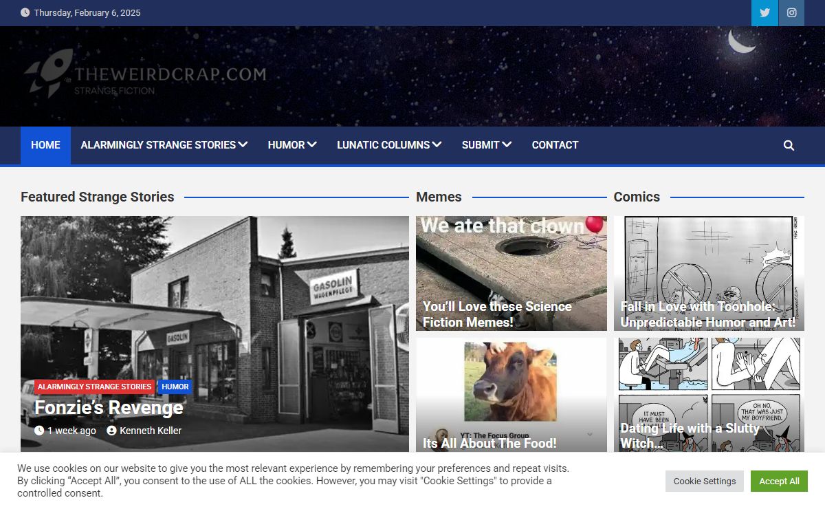 The Weird Crap - Strange Fiction and Humor! TheWeirdcrap.com