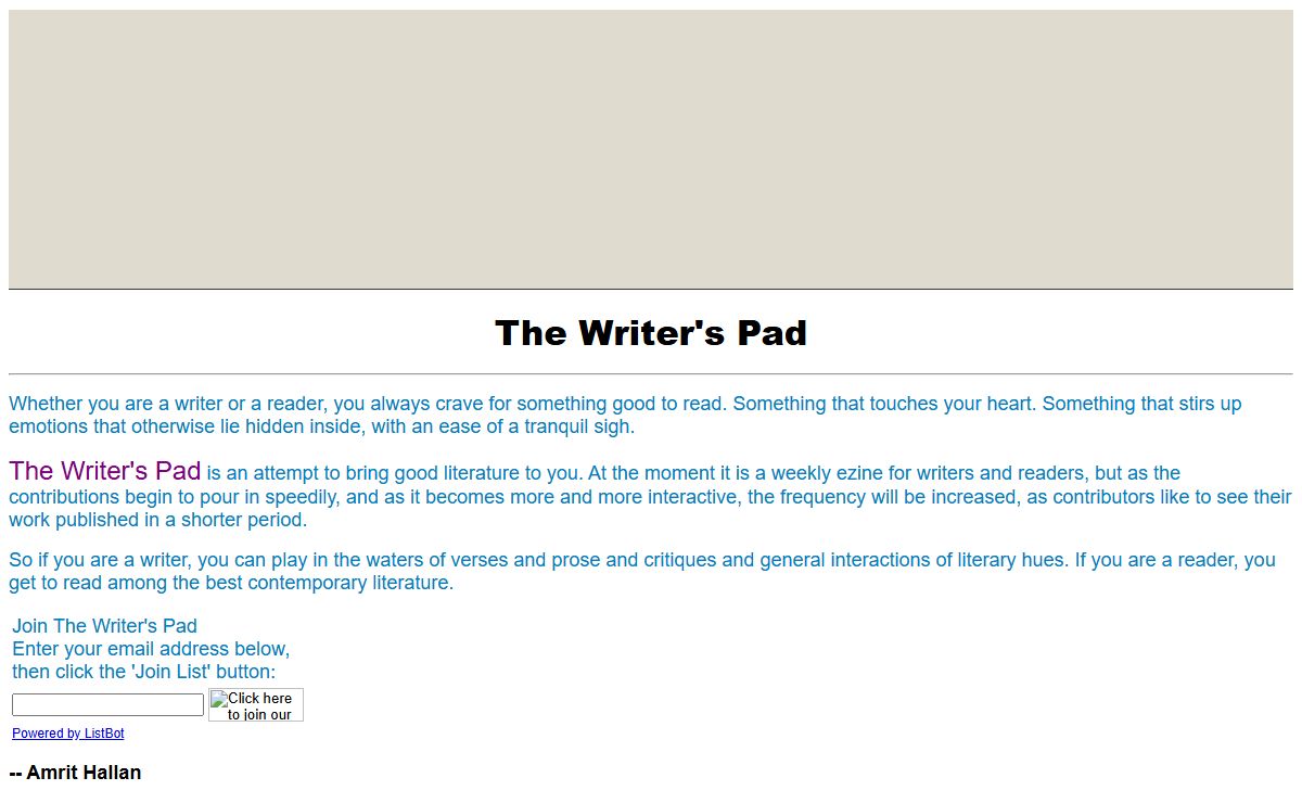 The Writer's Pad