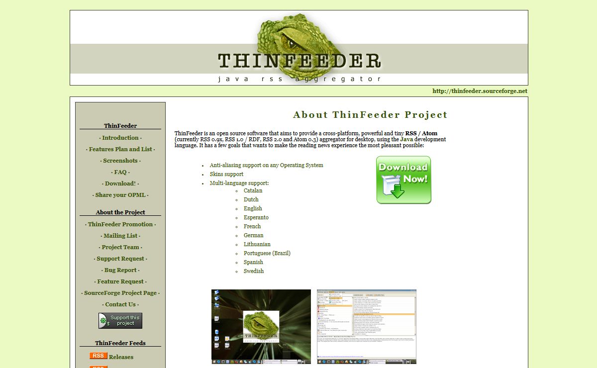 ThinFeeder Java RSS / Atom Aggregator