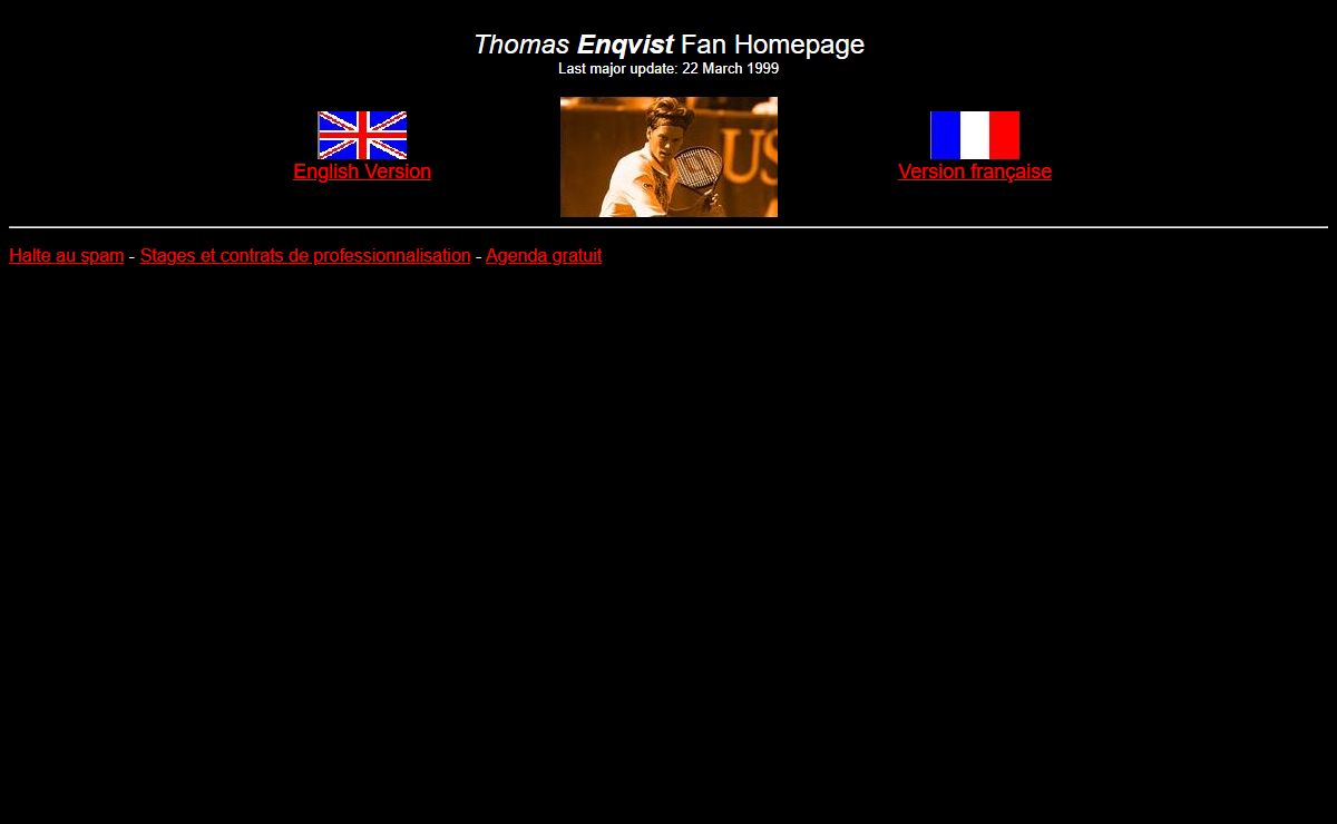 Thomas Enqvist Fan Homepage