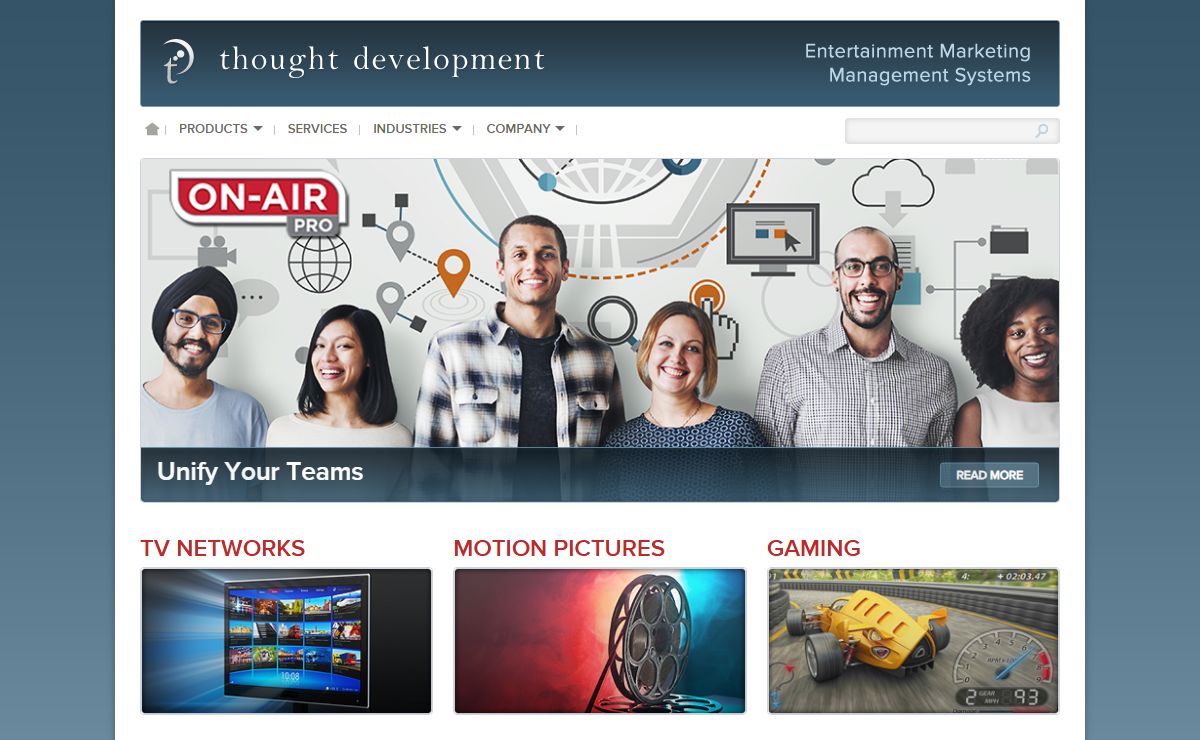Thought Development | Production Tracking System for Entertainment Marketing