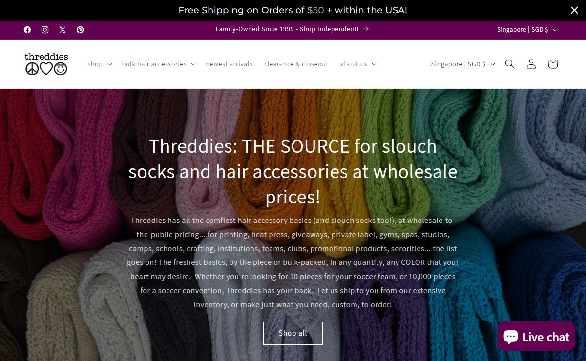 Threddies - Bulk Headbands, Scrunchies, Hair Ties, Slouch Socks – threddies