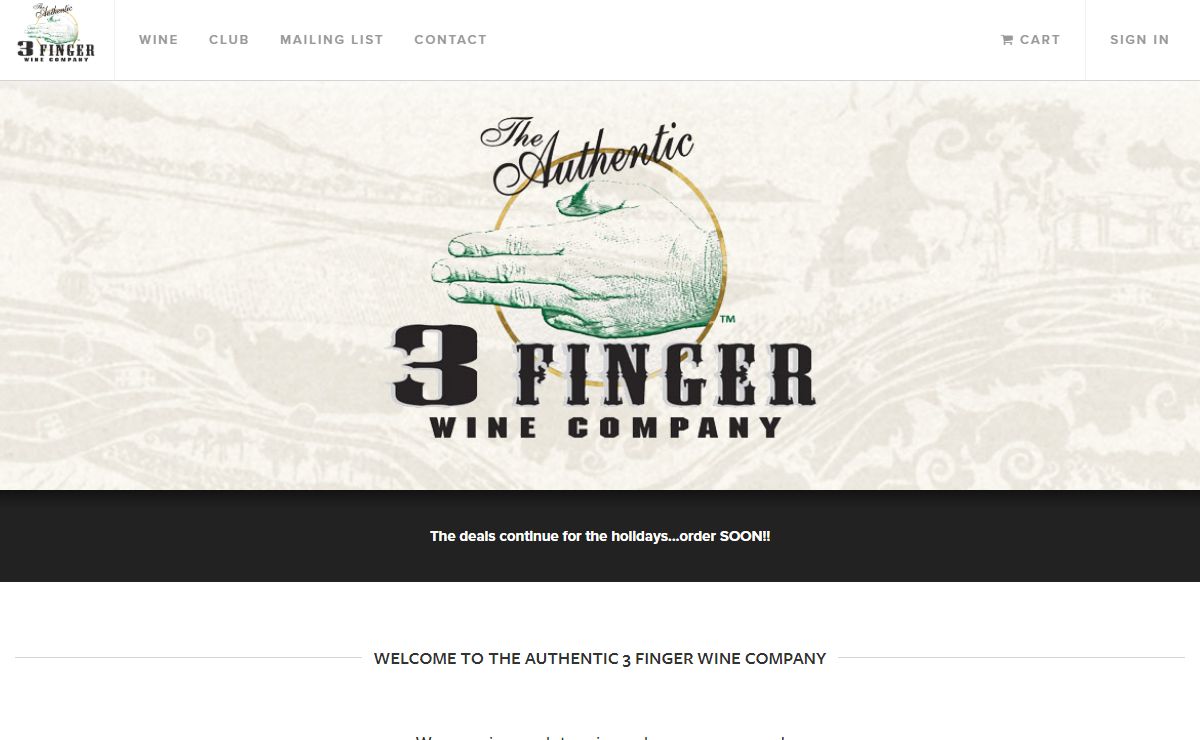 The Authentic 3 Finger Wine Company
