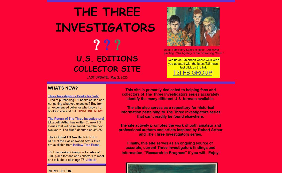 The Three Investigators U.S. Editions Collector Site
