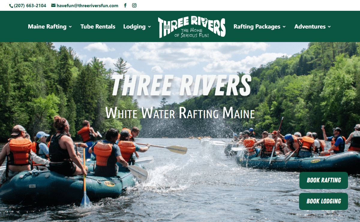 White Water Rafting Maine with Three Rivers Whitewater