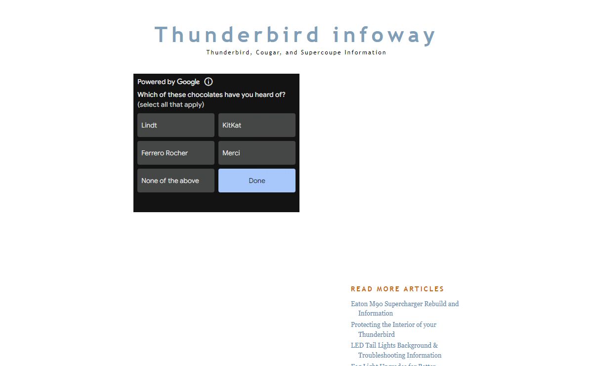 Thunderbird infoway
