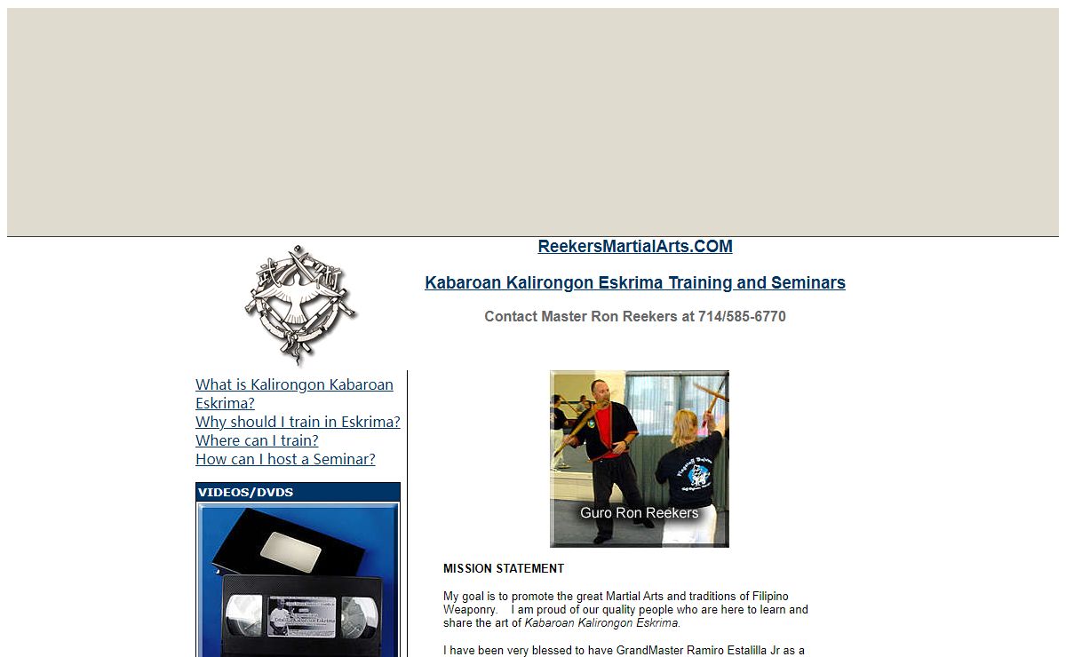 Master Ronald Reekers Martial Art