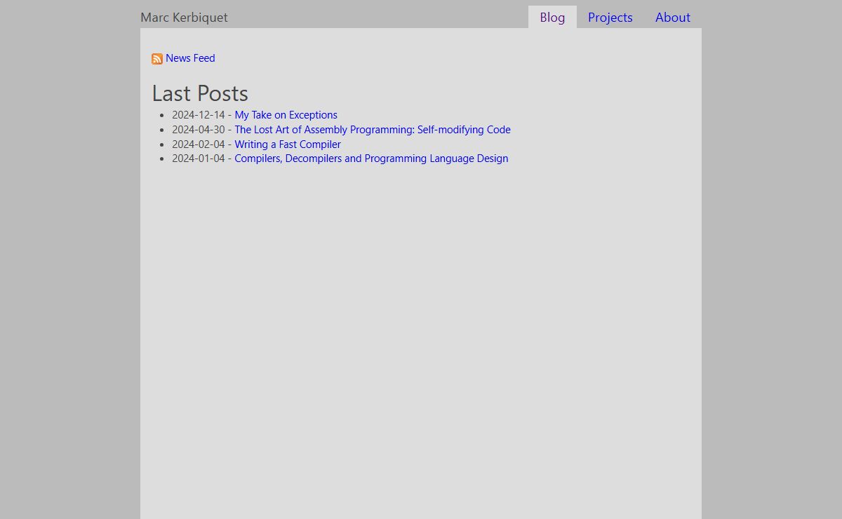 Marc Kerbiquet's Website