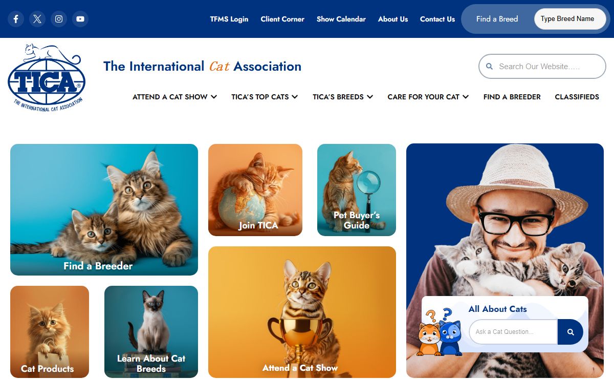Home - TICA - The International Cat Association