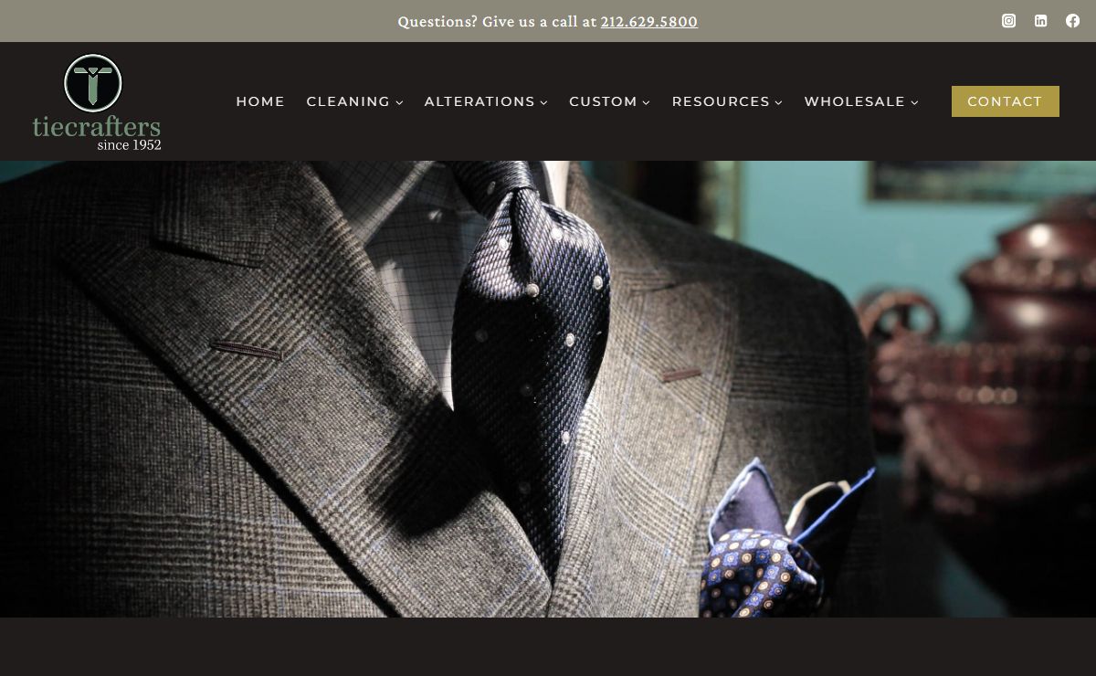 Tie and Scarf Care Specialists | Tiecrafters