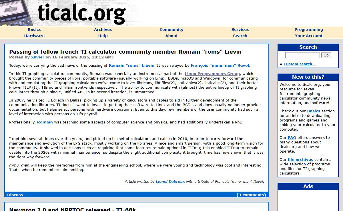 Welcome - ticalc.org