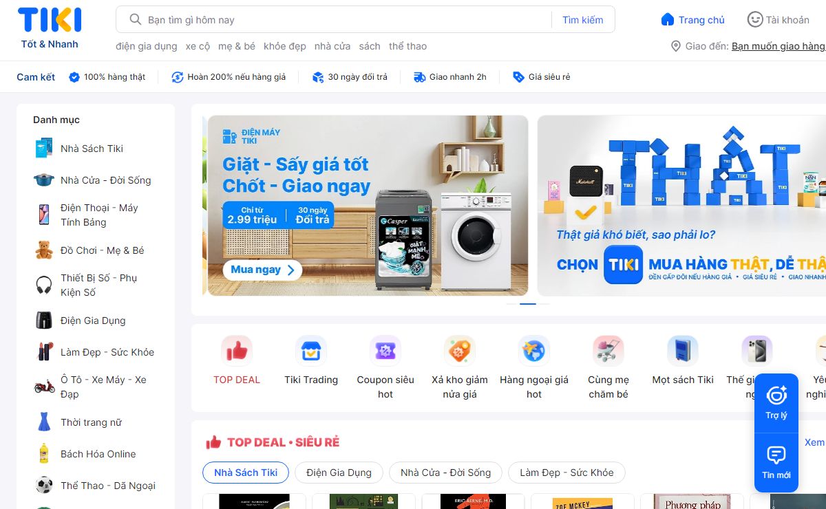 Tiki - Mua hàng online giá tốt, hàng chuẩn, ship nhanh