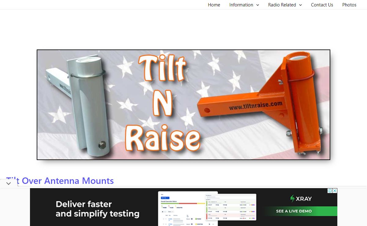Tilt-N-Raise Portable Antenna Mounts – Always immitated… never duplicated.