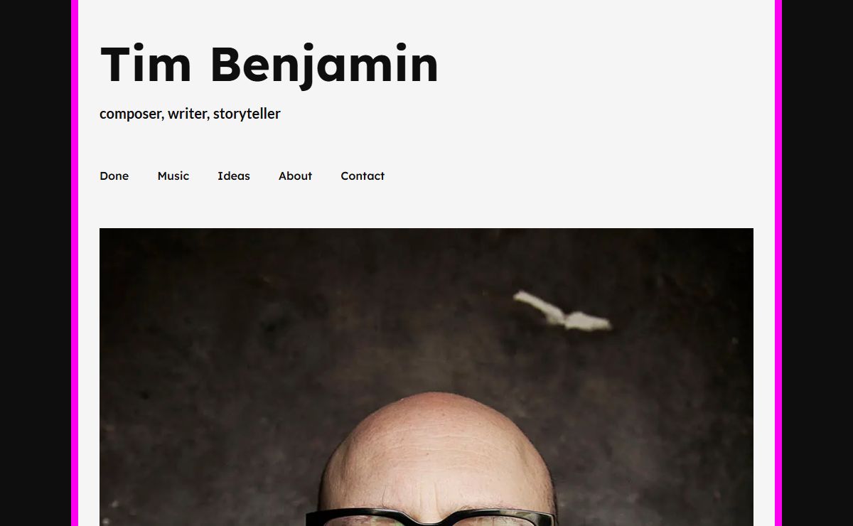 Tim Benjamin: composer, writer, storyteller