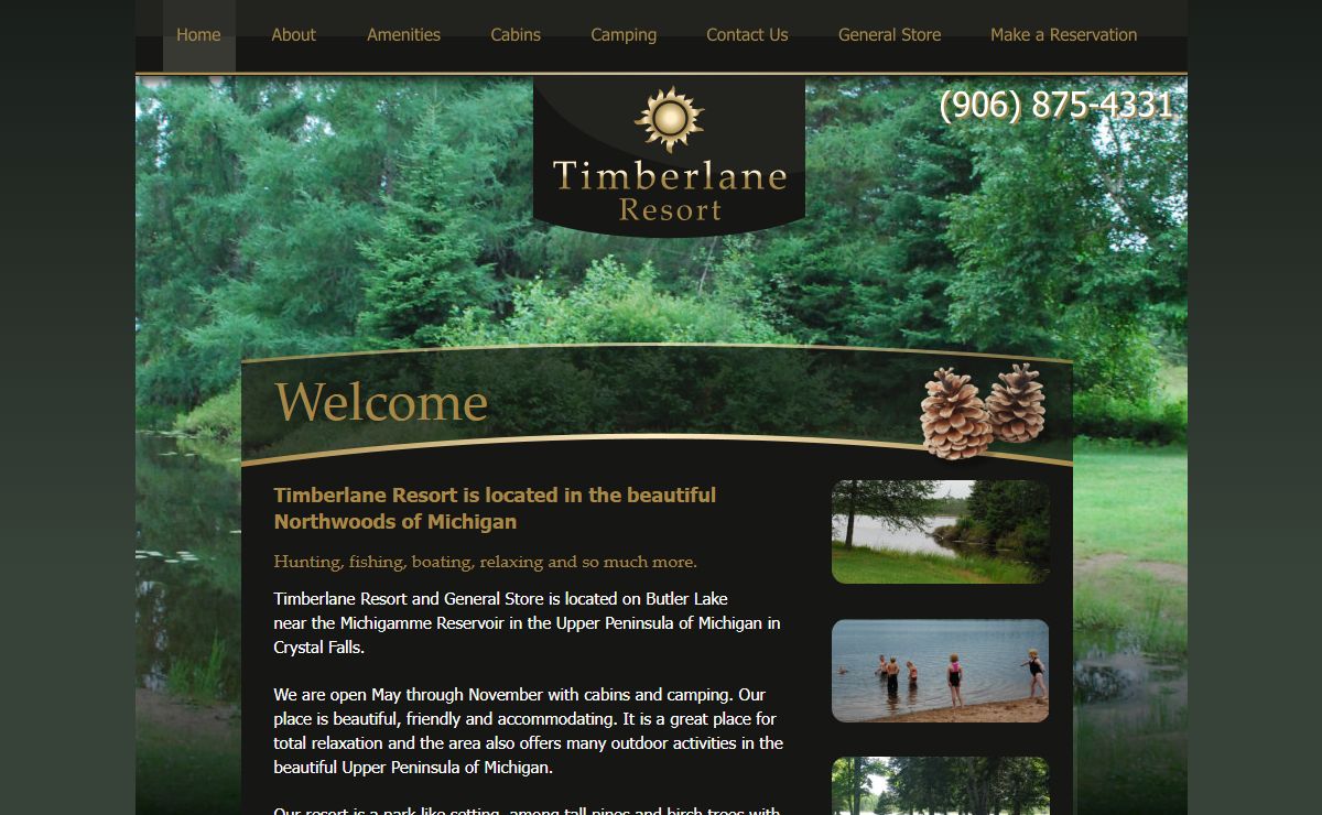 Timberlane Resort in Crystal Falls, MI Michigammee Reservoir