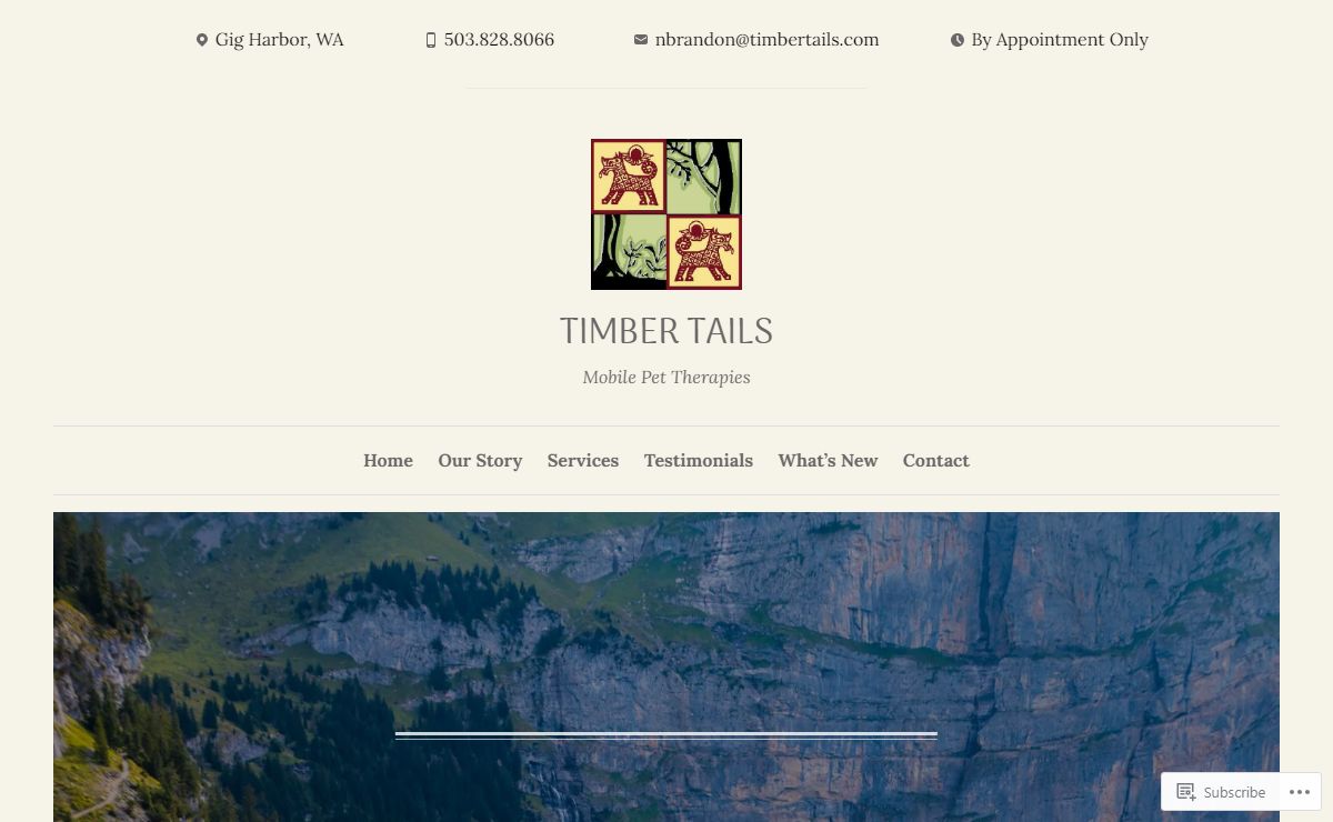 TIMBER TAILS – Mobile Pet Therapies