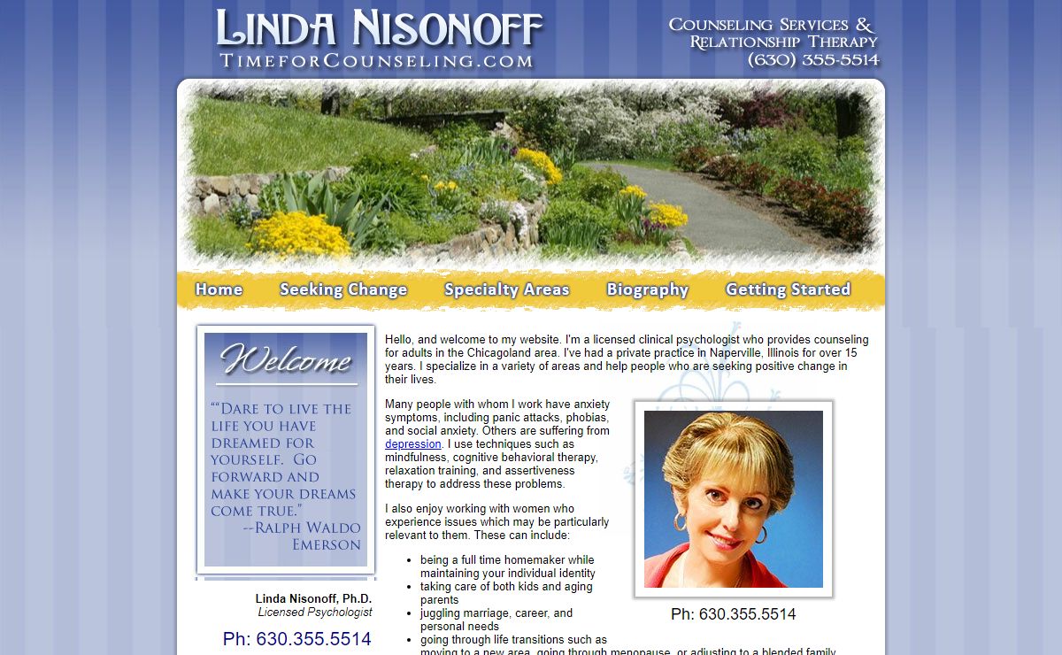 Dr. Linda Nisonoff, Psychologist, Naperville, IL