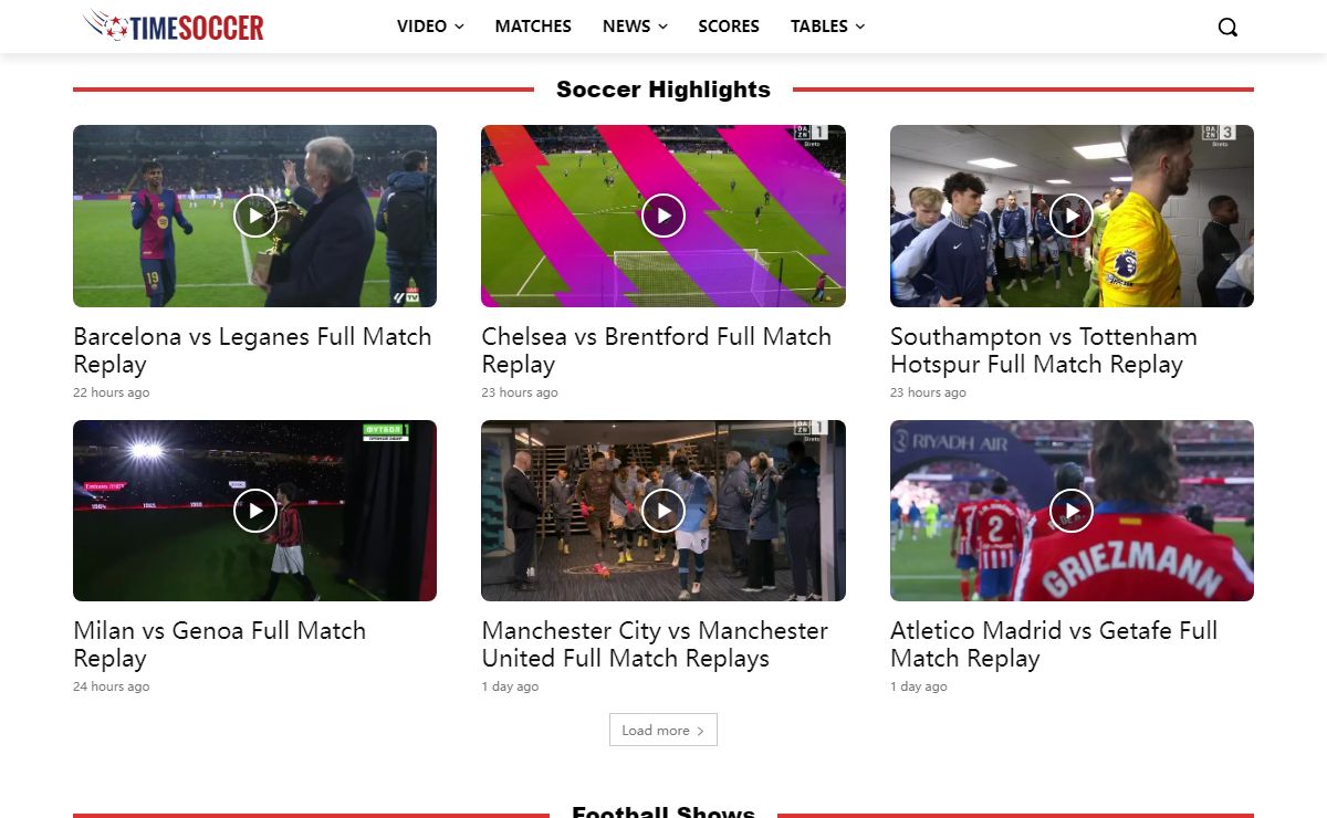 TimeSoccerTV - Soccer Highlights | Watch Football Free Today