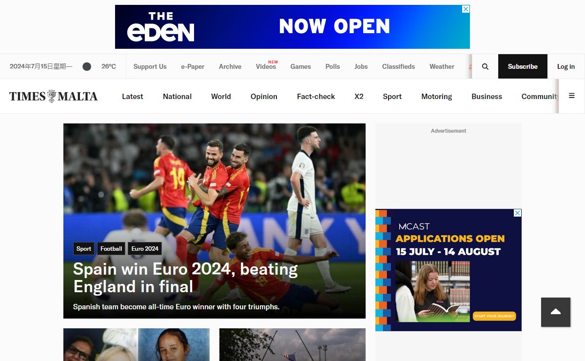 News, sport and opinion from Malta and the world – Times of Malta