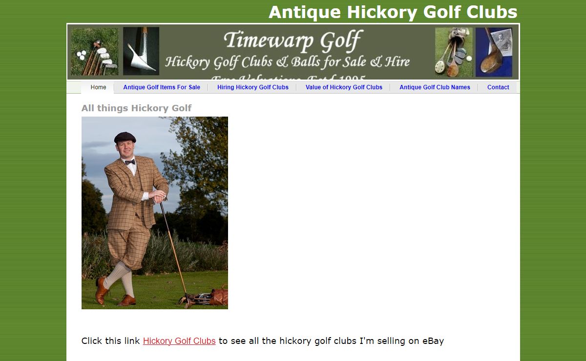 Home - Timewarp Golf - Hickory and Antique clubs
