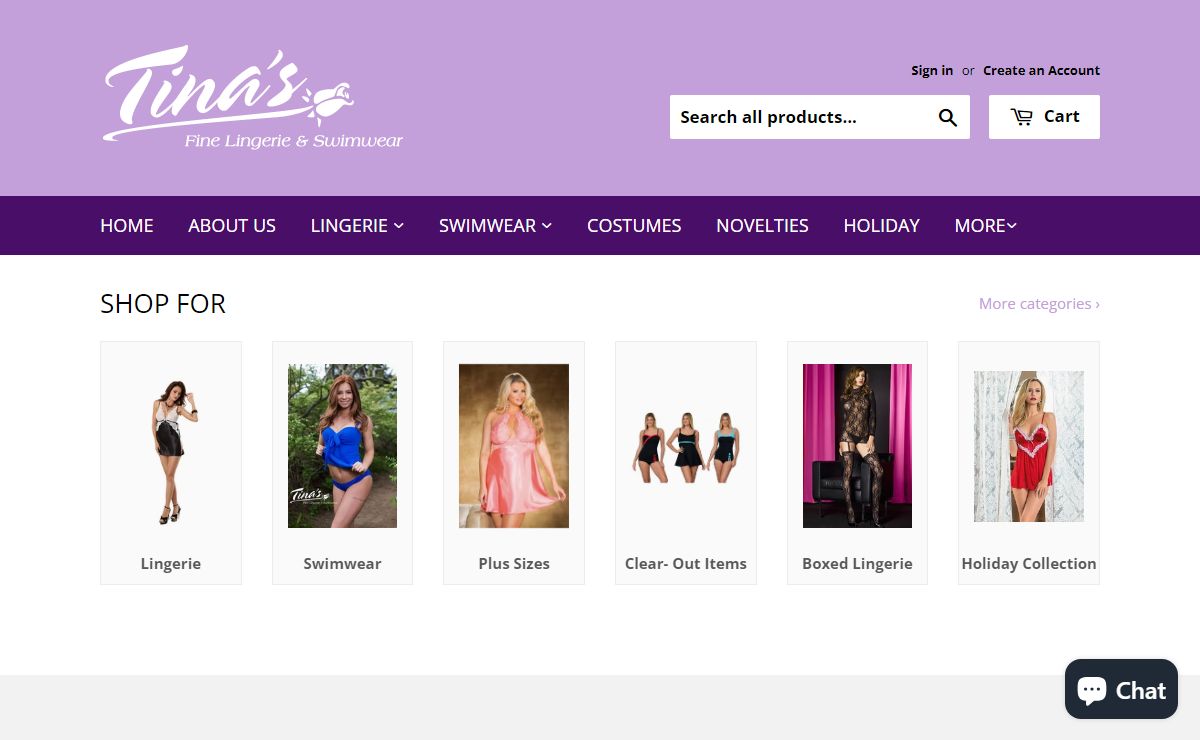 Large Collection of Nice and Naughty Lingerie & Brand Name Swimwear – Tina's Fine Lingerie & Swimwear