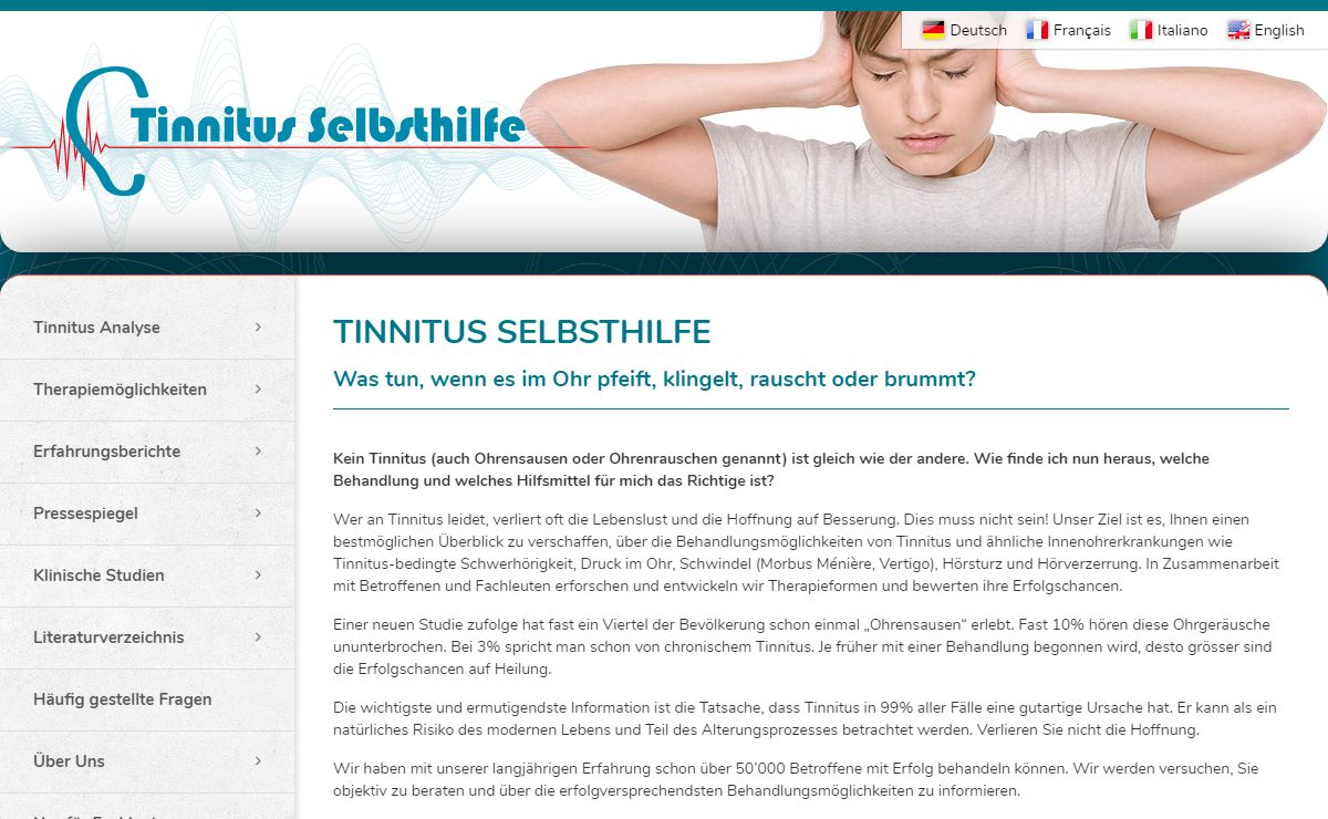 Erfolgreichste Therapien zur Behandlung von Ohrensausen | Tinnitus Hilfe