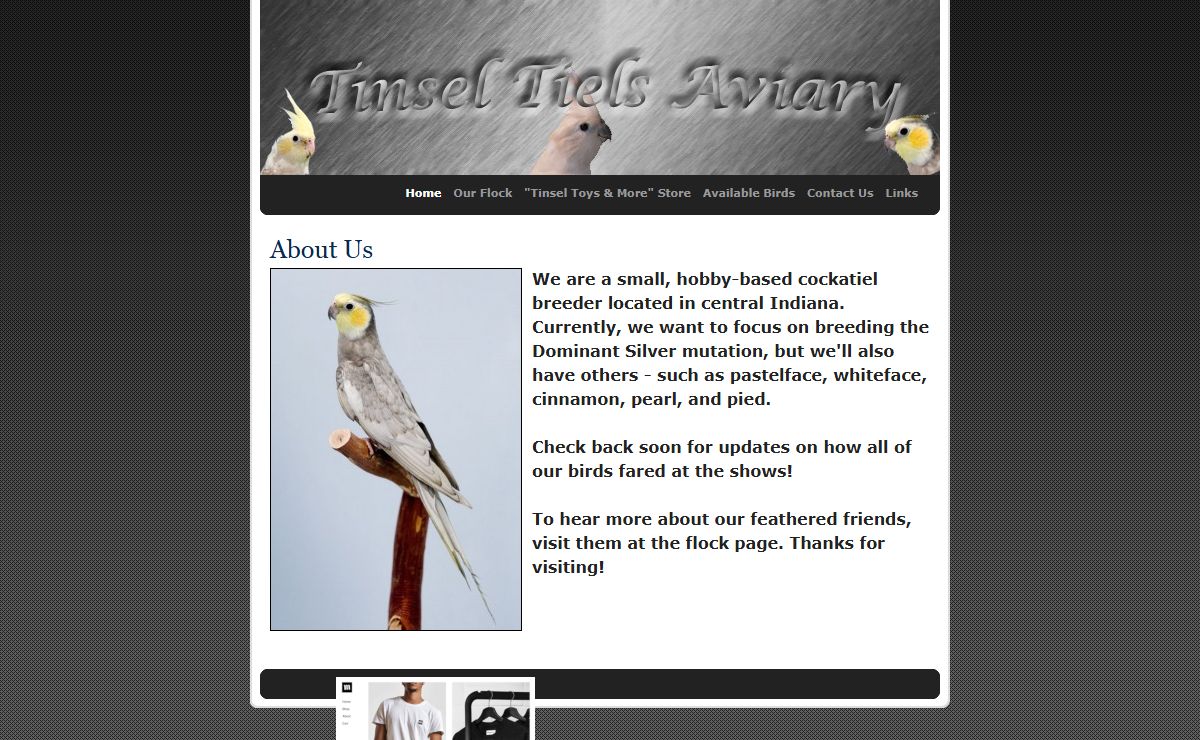  Tinsel Tiels Aviary - Home