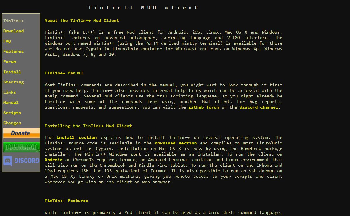 TinTin++ MUD client
