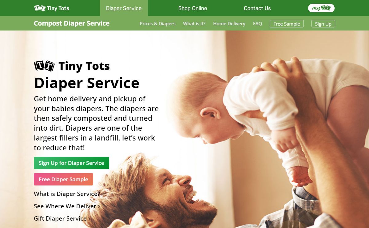 Compost Diaper Service with Home Delivery in the Bay Area - Tiny Tots