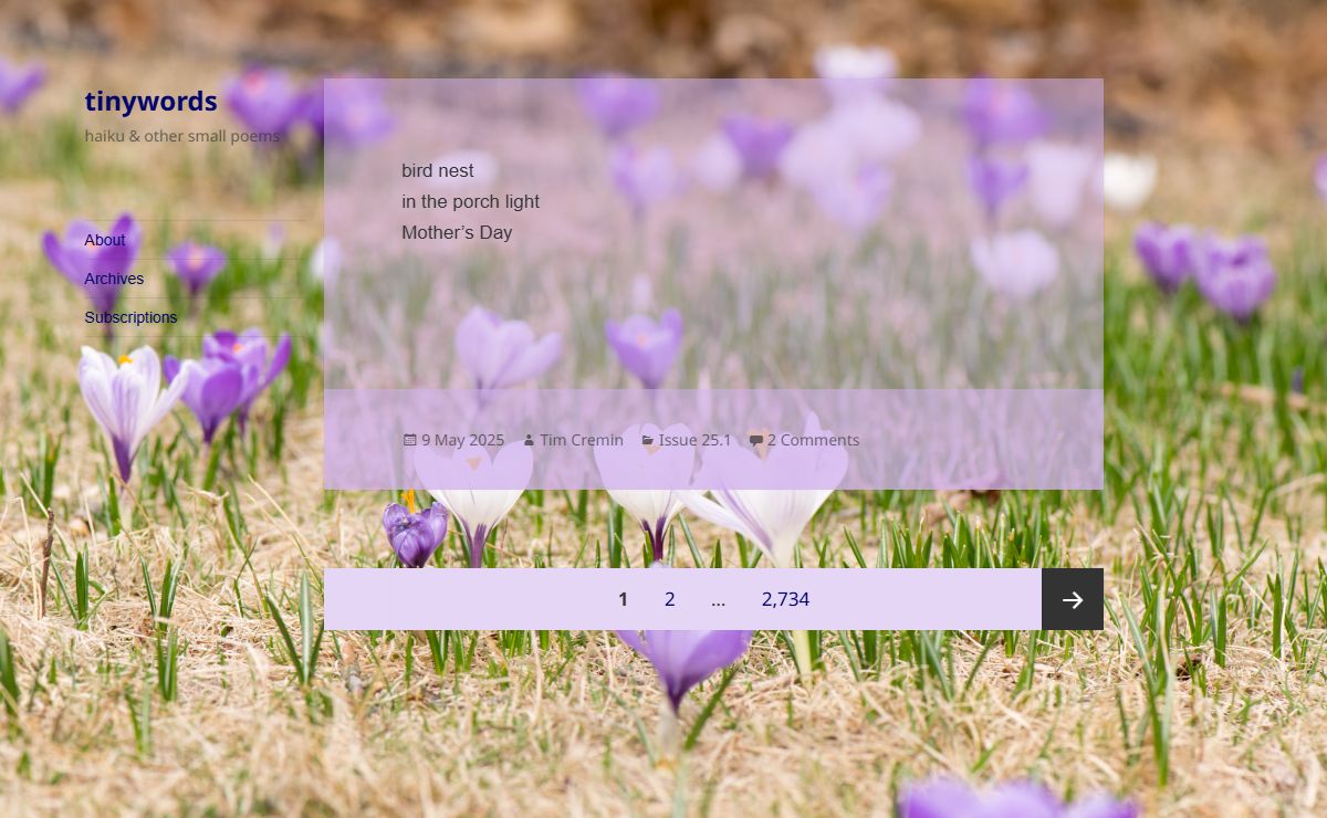 tinywords – haiku & other small poems