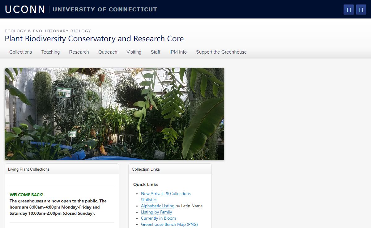 UConn Plant Biodiversity Conservatory and Research Core