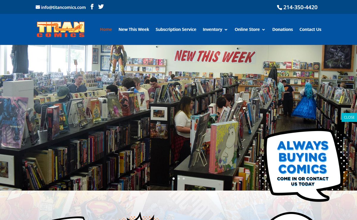 Comic Shop | Dallas, TX | Titan Comics | Comics, Collectibles, & More