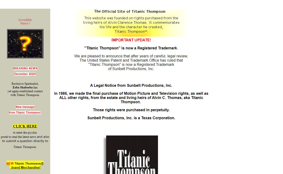 Titanic Thompson - The Official Site