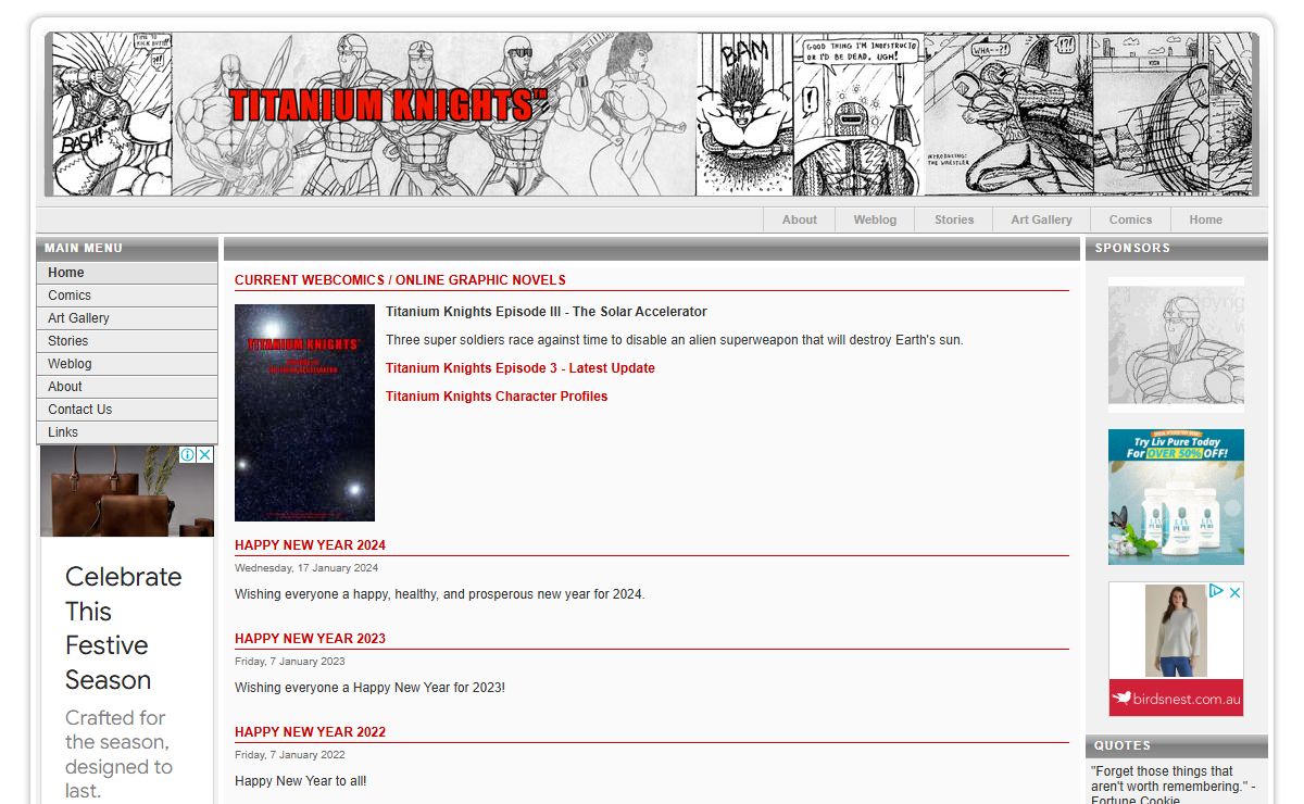 Titanium Knights - Sci-Fi and Fantasy Art, Writing, and Comics - Home