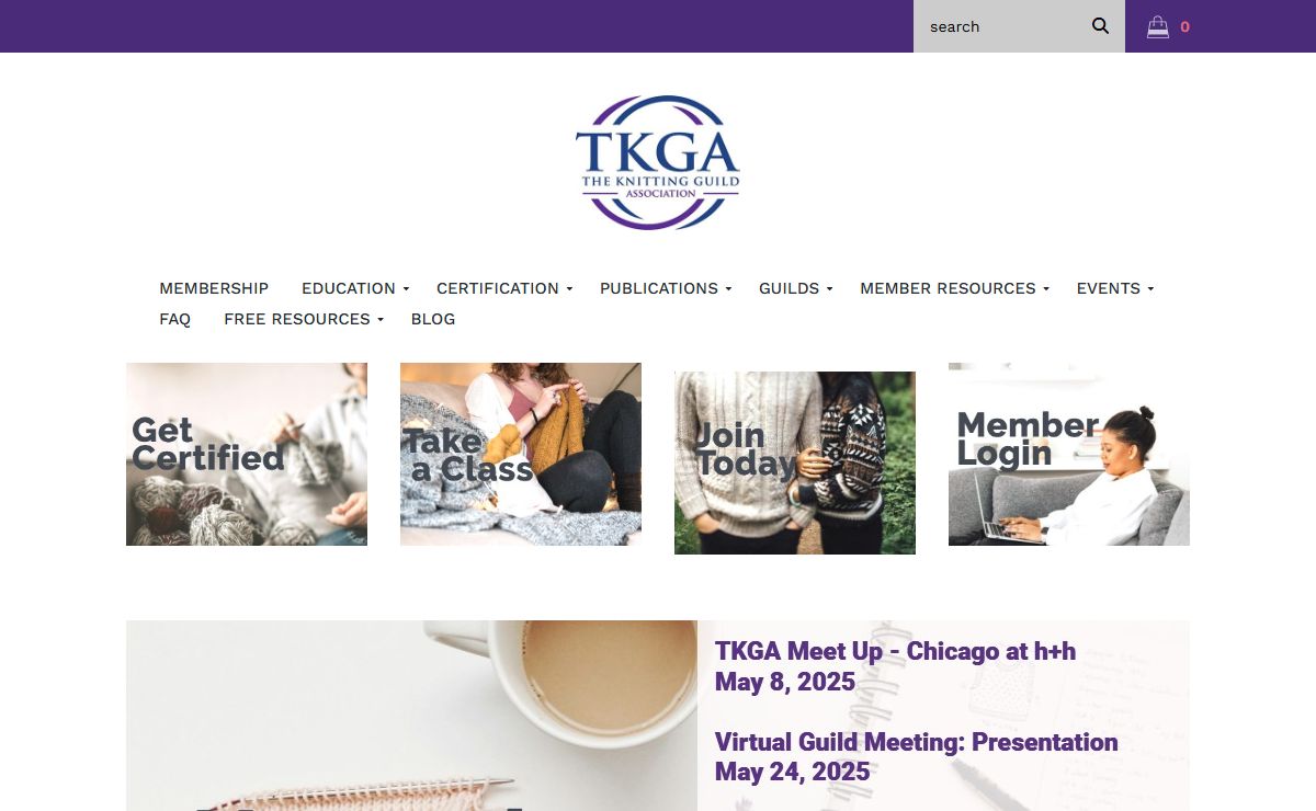 The Knitting Guild Association – Dedicated to providing education and resources to knitters to advance their mastery of the craft of knitting.