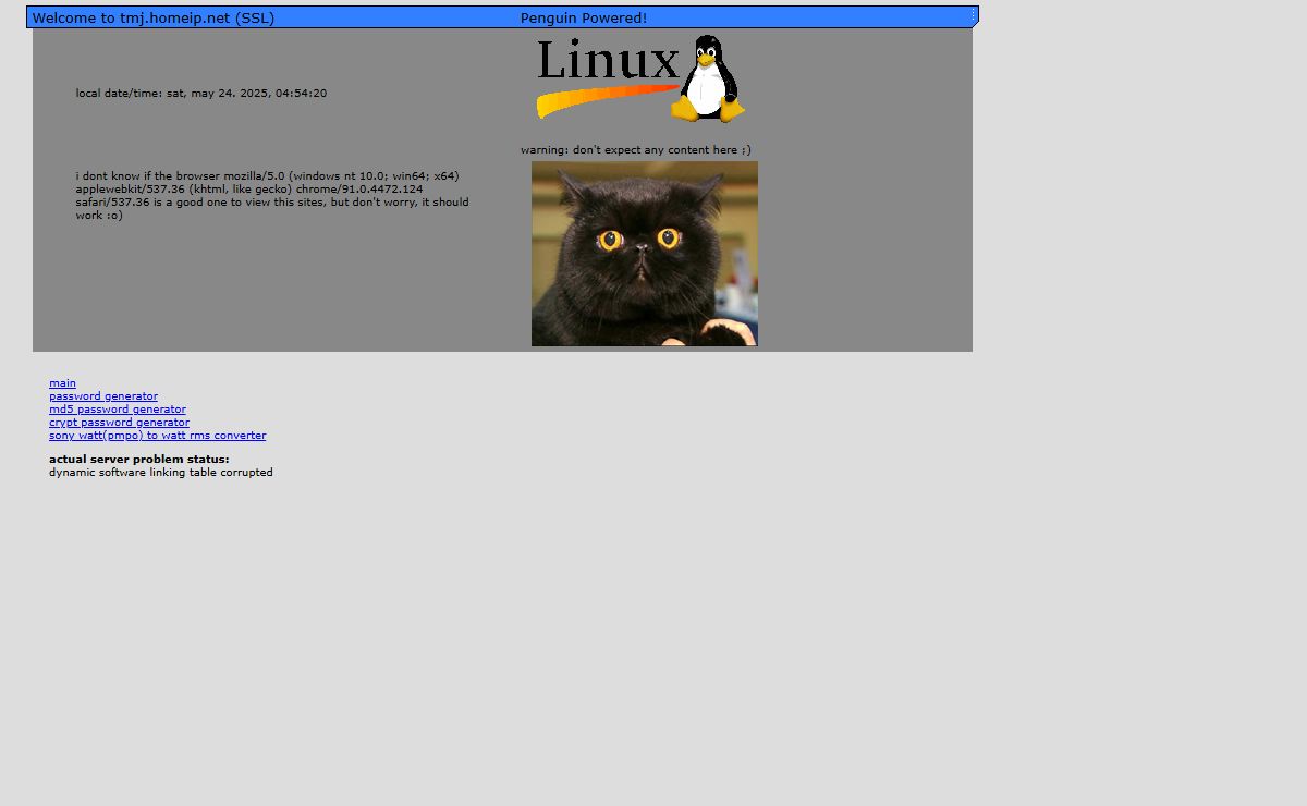 Welcome to tmj.homeip.net (SSL)