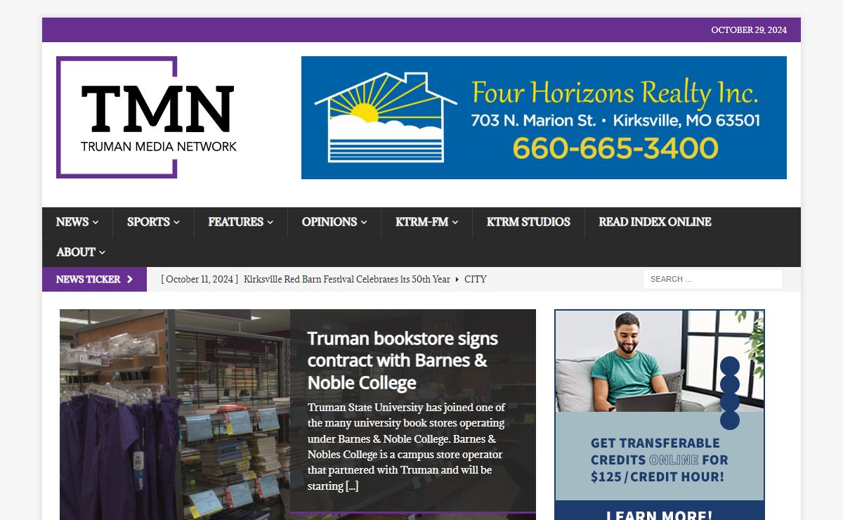 Truman Media Network – Student-produced news and entertainment