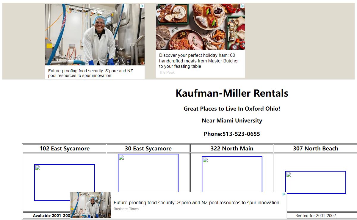 Kaufman-Miller Rentals Oxford Ohio
