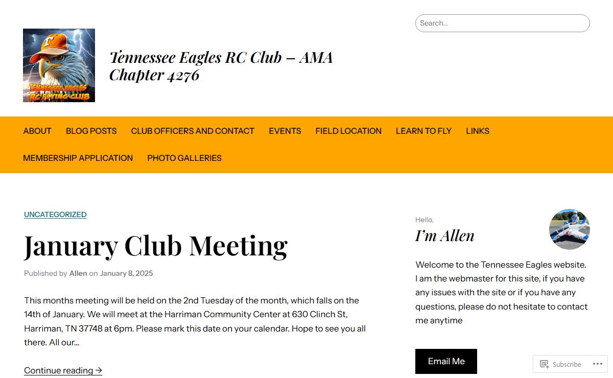 Tennessee Eagles RC Club – AMA Chapter 4276 – RC Flying Club in Harriman TN