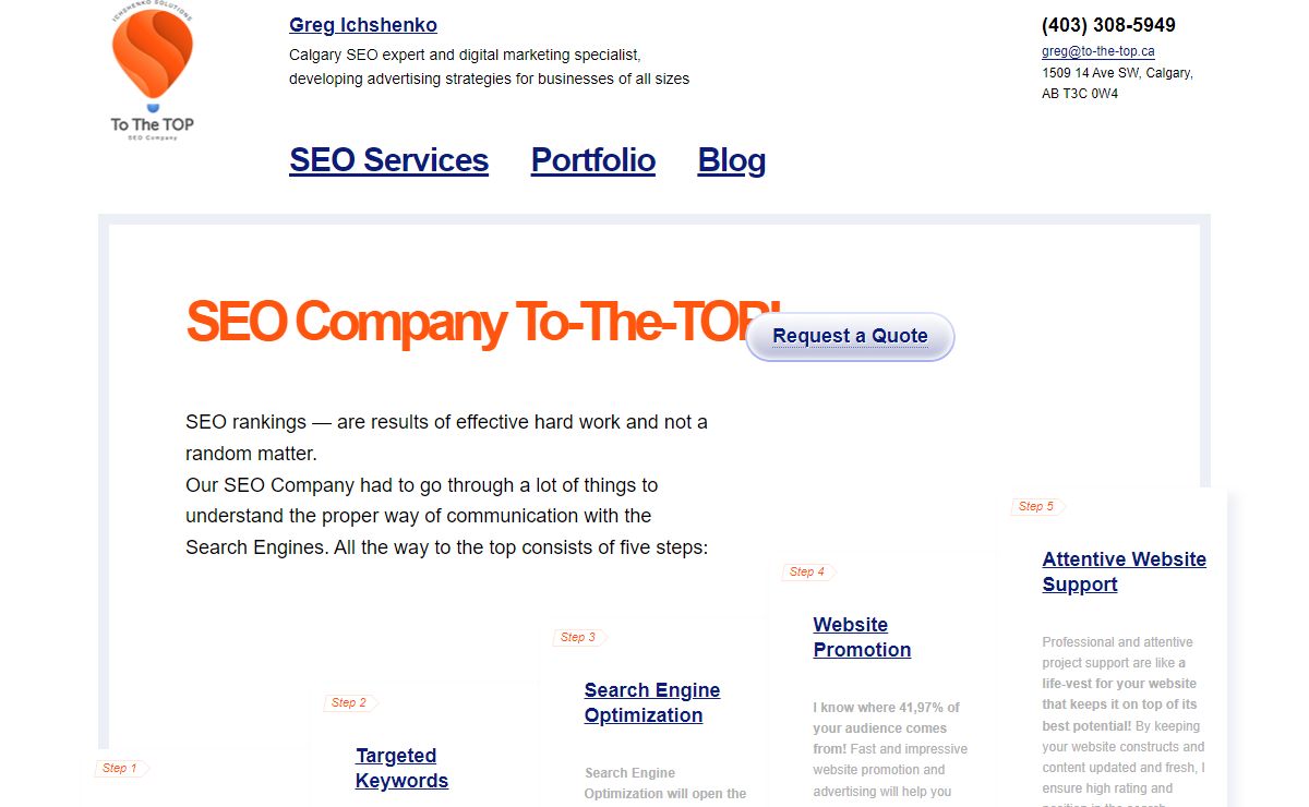 Calgary SEO Company To-The-TOP! - 18 years of expertise in SEO Services