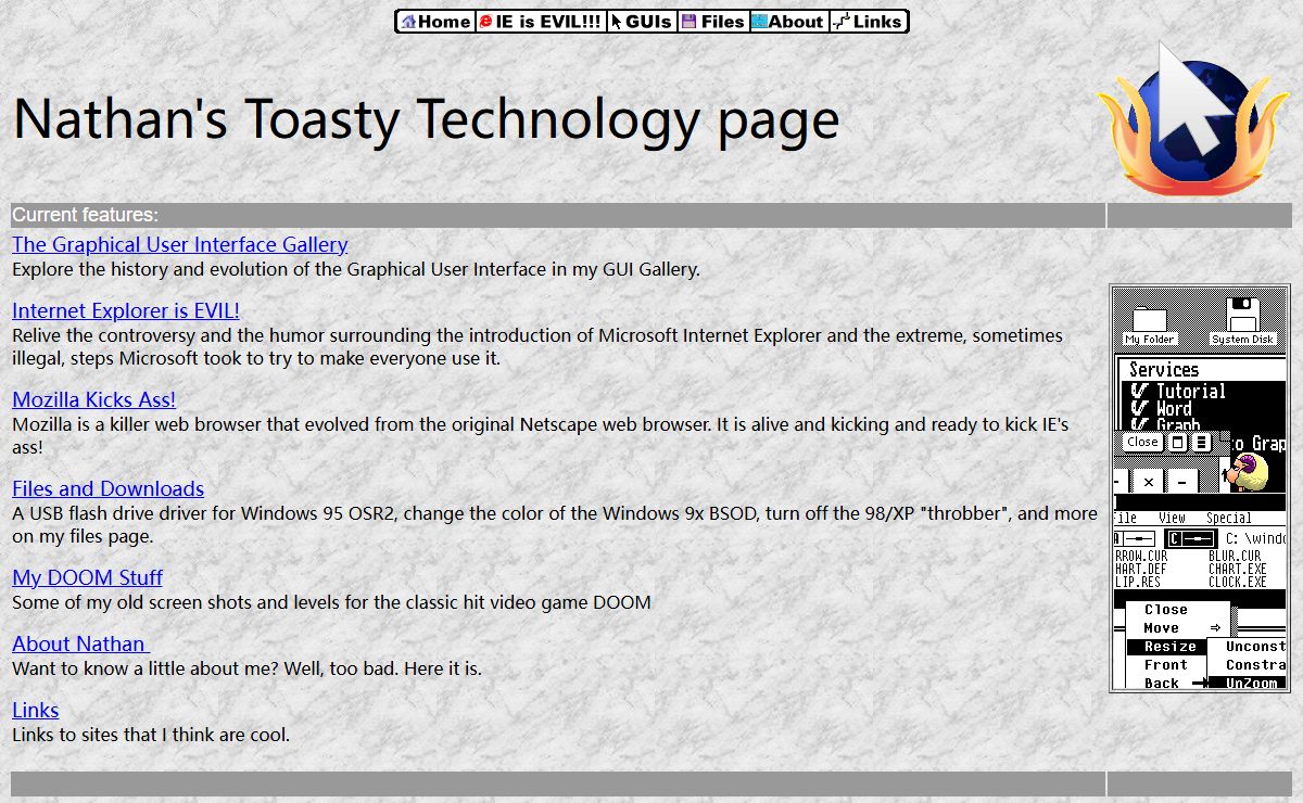 Nathan's Toasty Technology Page