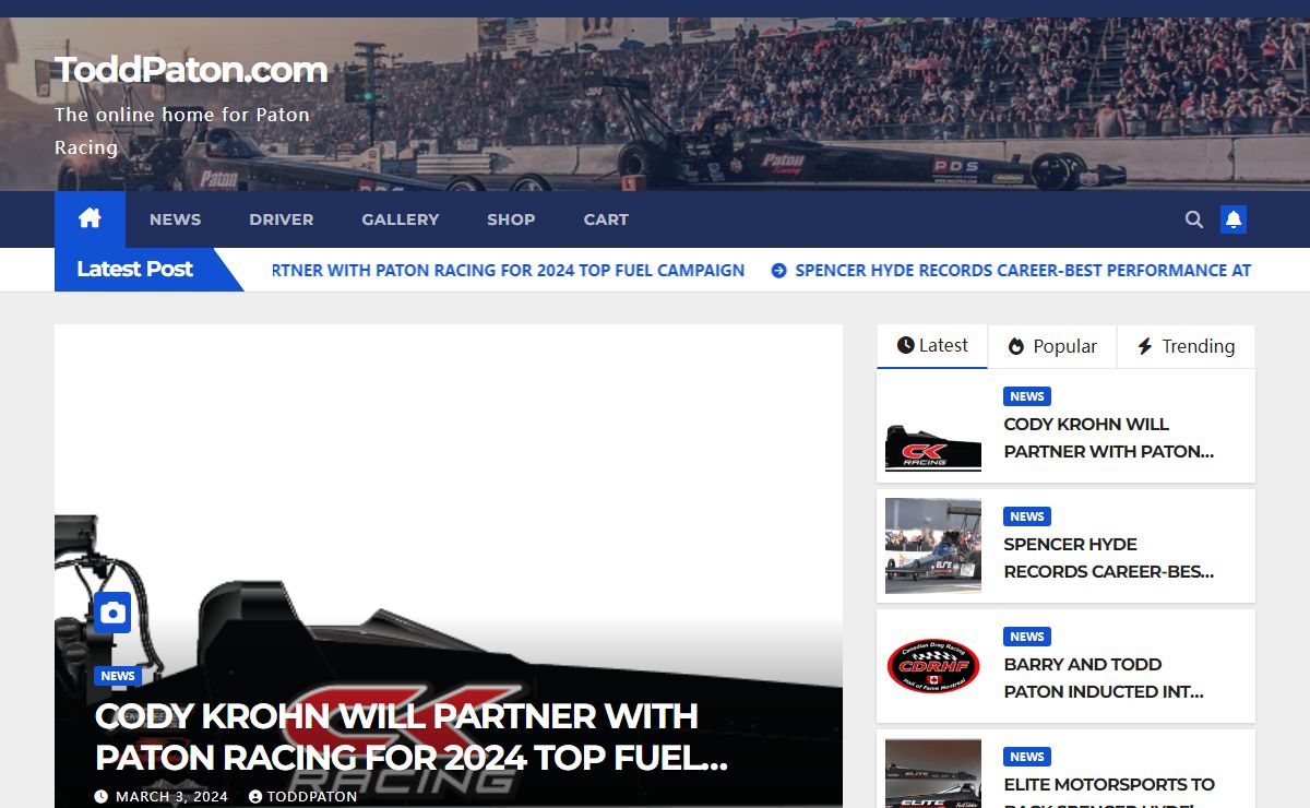 ToddPaton.com – The online home for Paton Racing