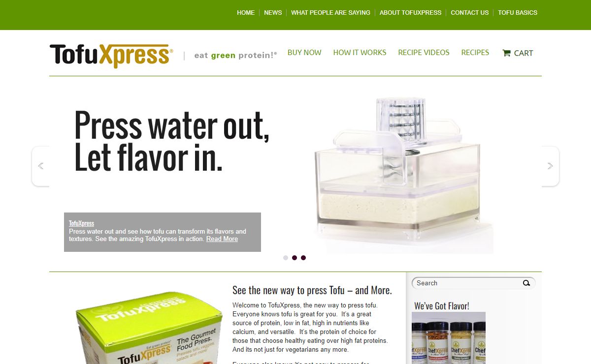 TofuXpress- The New Way to Press Tofu