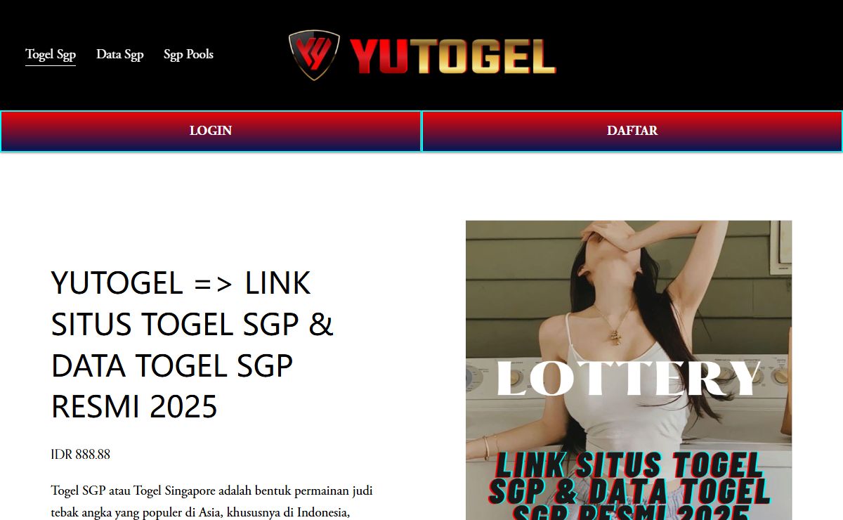 YUTOGEL => LINK SITUS TOGEL SGP & DATA TOGEL SGP RESMI 2025