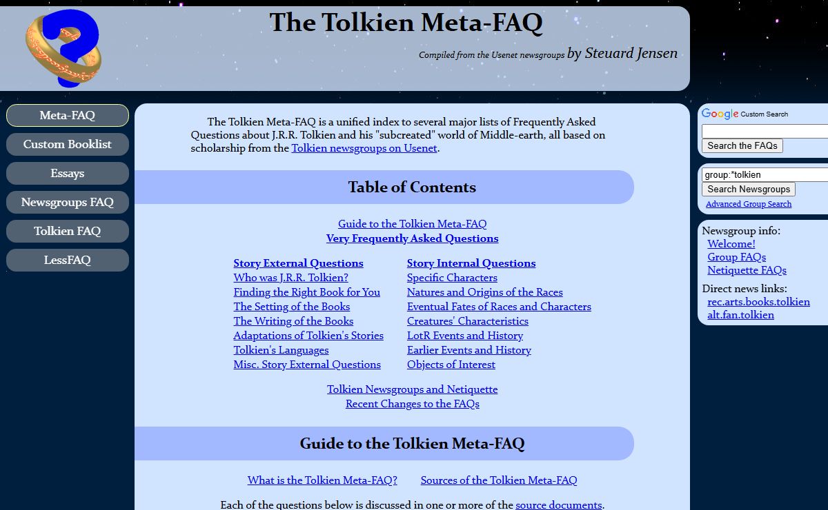 Tolkien Meta-FAQ
