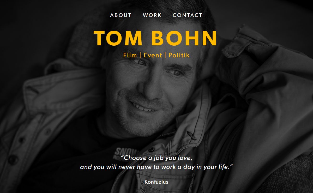 Tom Bohn - Film | Event | Politik