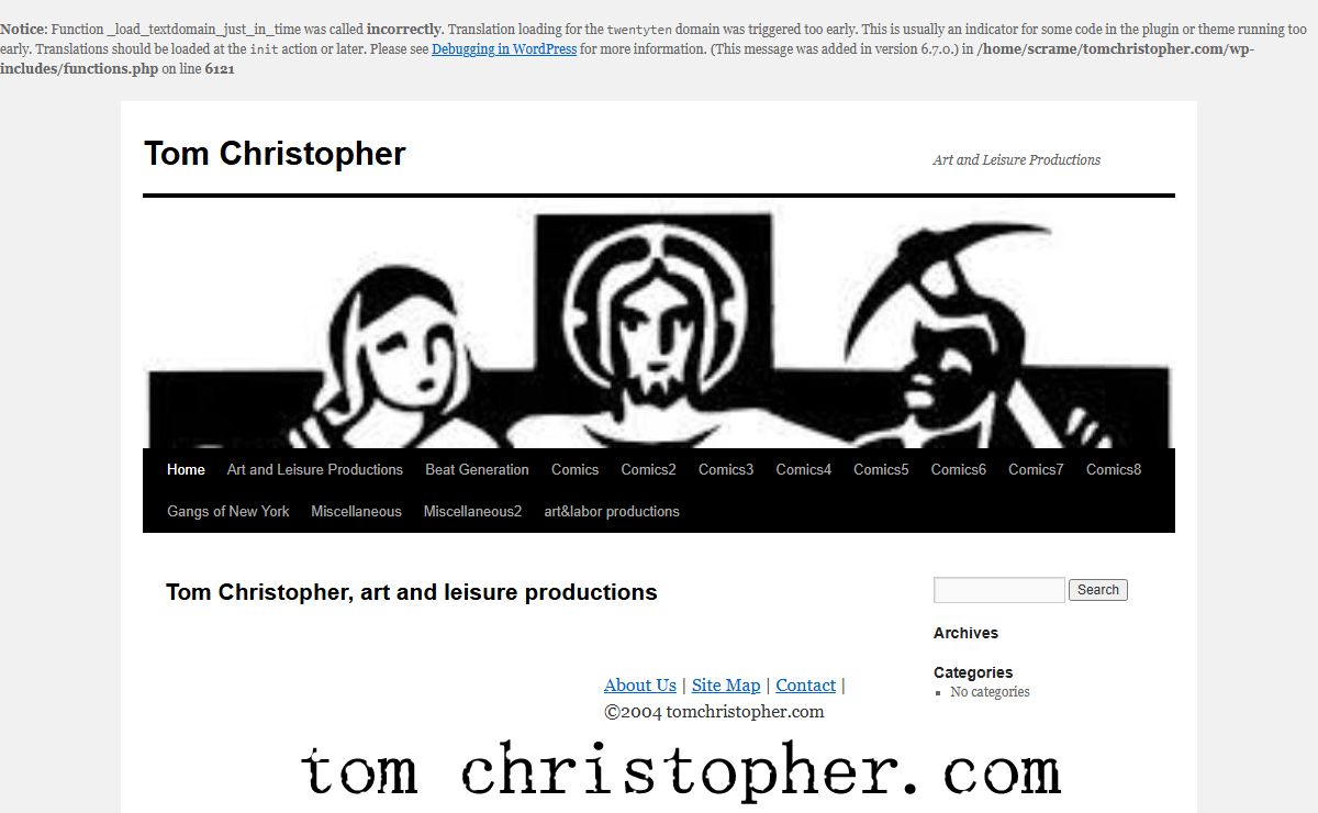 Tom Christopher | Art and Leisure Productions
