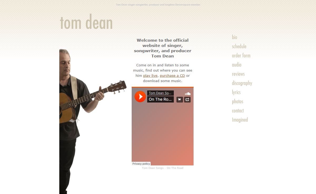 Tom Dean Singer/Songwriter Devonsquare Member