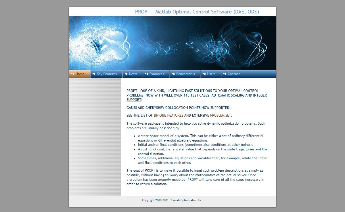 Home - MATLAB OPTIMAL CONTROL SOFTWARE