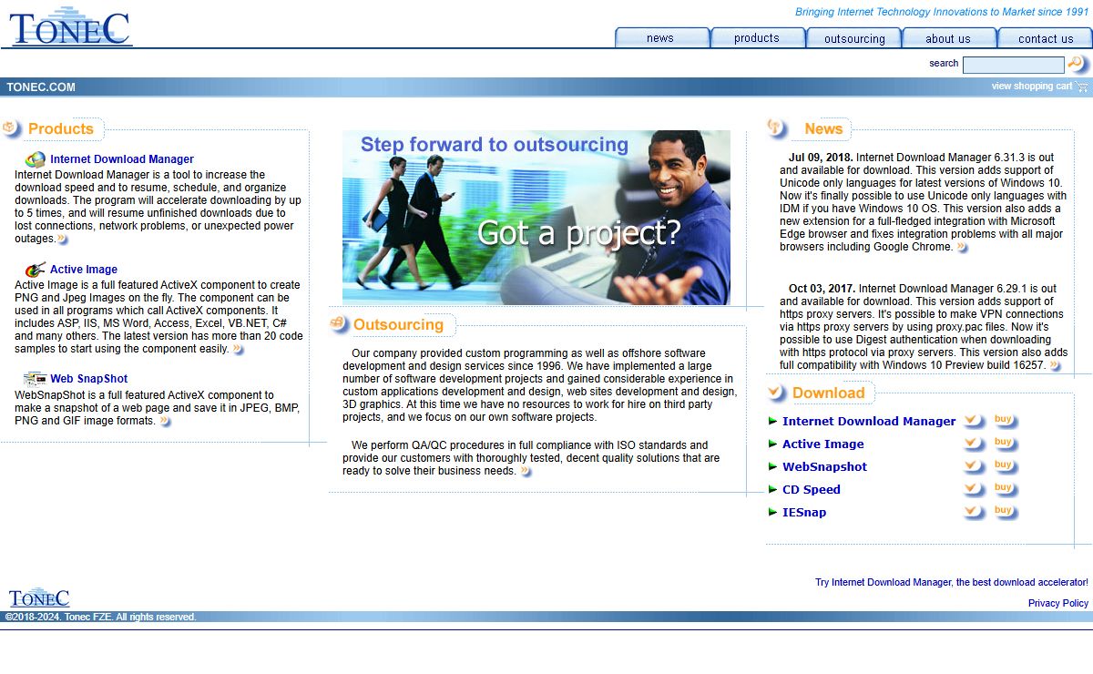 Tonec Home, Offshore Software Development, Custom Programming, Web Design